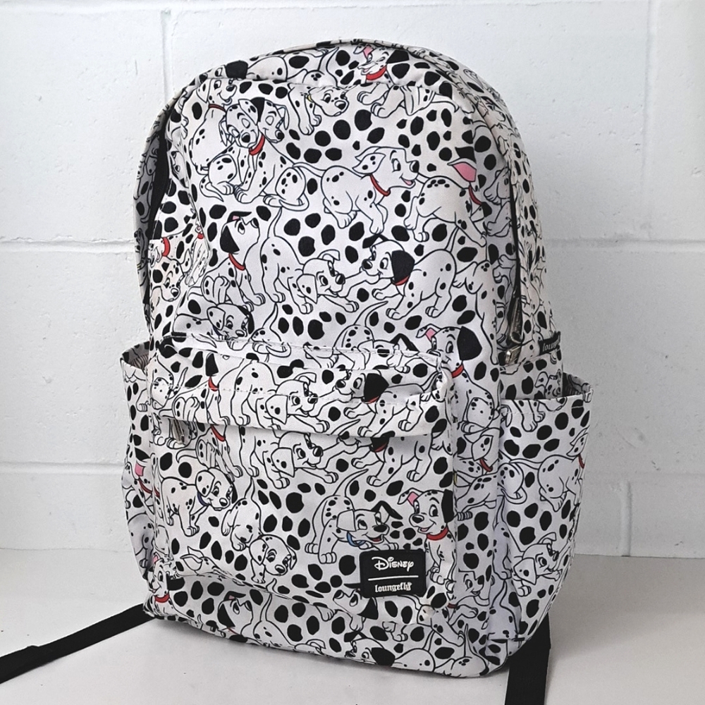Disney Loungefly 101 Dalmations AOP large nylon backpack 13x18x4